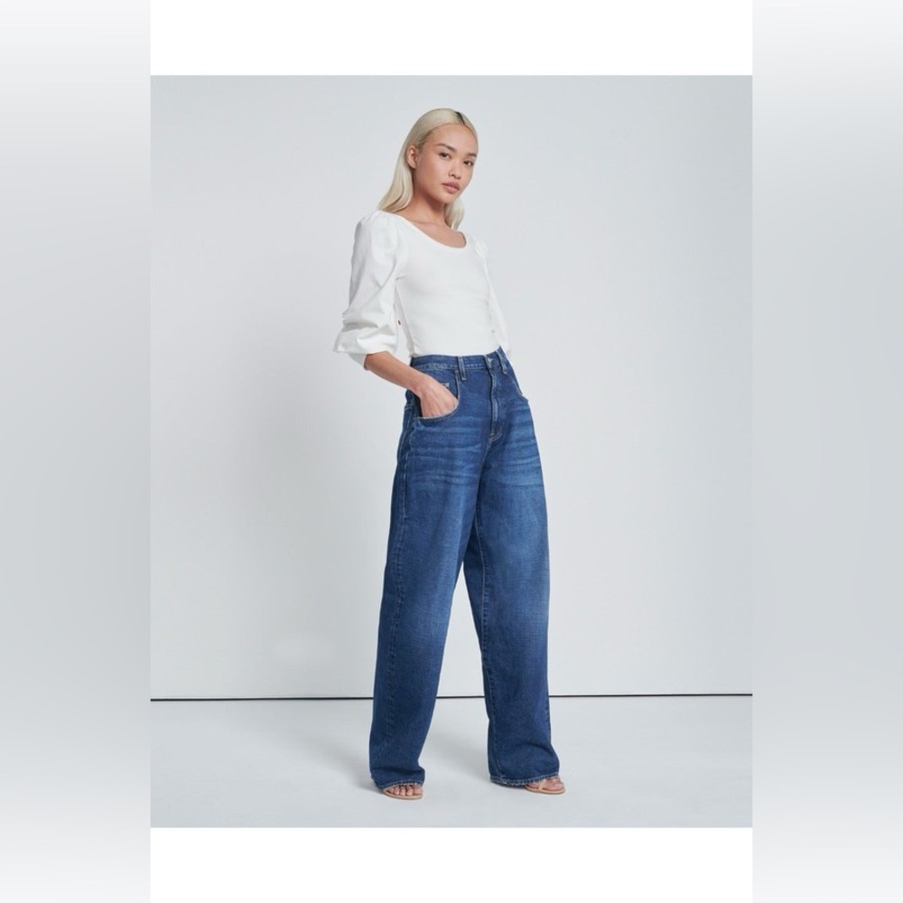 7 For All Mankind Dark Blue Flare Jeans